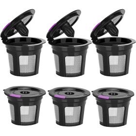 6 Packs Reusable K Cups For Keurig; Reusable K CUP Coffee Filter Refillable Single K CUP For Keurig 2.0 1.0 BPA 20.8in/1.5in 0.18lb (Quantity: 6 Packs)